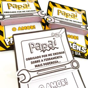 Cartão Dia dos Pais tema Ferramentas