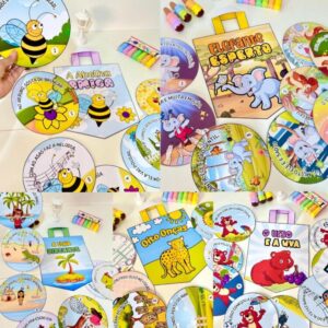 Kit Sacolas das vogais - Contação de história