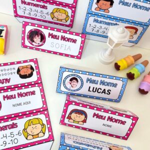 Crachá de Mesa Editável