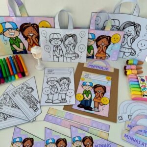 Kit Capas de Atividades tema Festa.