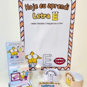 Kit História na Caixa + Cartaz Letra E