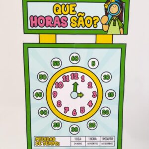 ⏰ Relógio Interativo – Atividade Educativa para Aprender as Horas 🕒✨