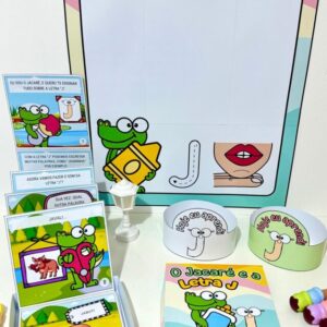 📦 Kit História na Caixa + Cartaz Letra J