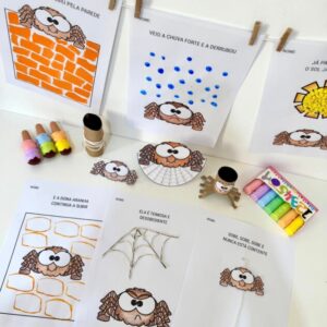 Kit de Atividades de Artes tema Dona Aranha