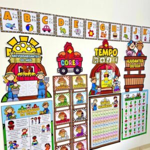 Kit Ornamentação de Sala de Aula tema Fazendinha