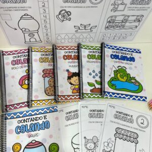 Apostilas Contando e Colando para trabalhar numerais de 0 a 10
