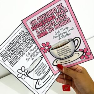 Cartão Dia Internacional da Mulher – Chazinho de Autoestima